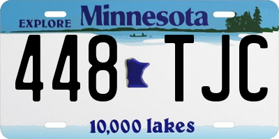 MN license plate 448TJC