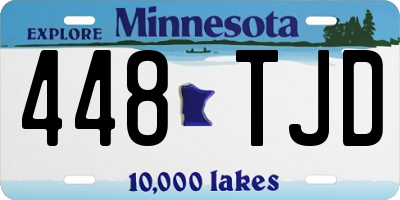 MN license plate 448TJD