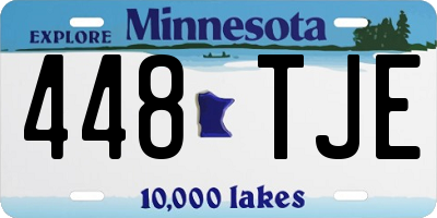 MN license plate 448TJE