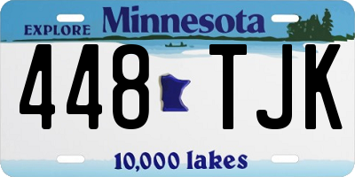 MN license plate 448TJK
