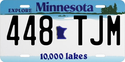 MN license plate 448TJM