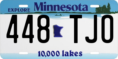 MN license plate 448TJO