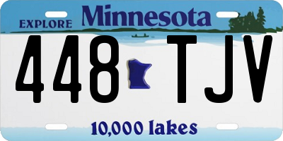 MN license plate 448TJV