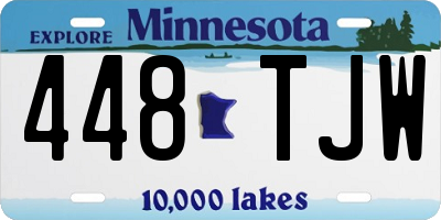 MN license plate 448TJW