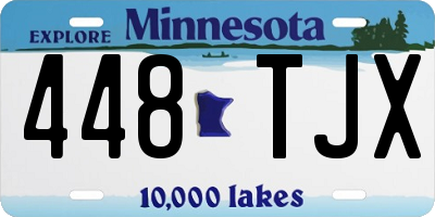 MN license plate 448TJX
