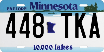 MN license plate 448TKA
