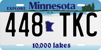MN license plate 448TKC