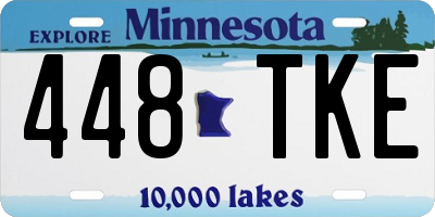 MN license plate 448TKE
