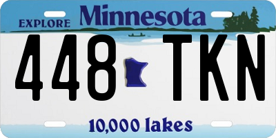 MN license plate 448TKN