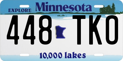 MN license plate 448TKO