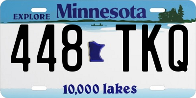 MN license plate 448TKQ
