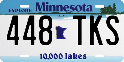 MN license plate 448TKS