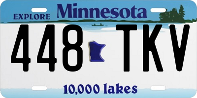 MN license plate 448TKV