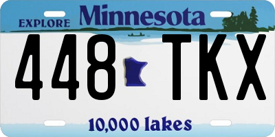 MN license plate 448TKX