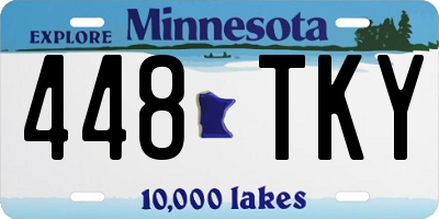MN license plate 448TKY