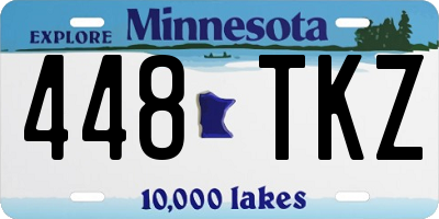 MN license plate 448TKZ