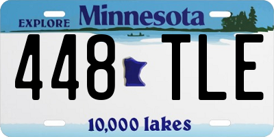 MN license plate 448TLE