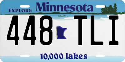 MN license plate 448TLI