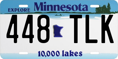 MN license plate 448TLK