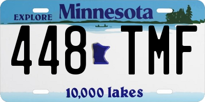 MN license plate 448TMF