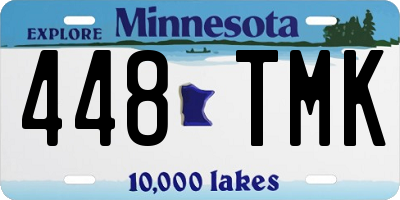 MN license plate 448TMK