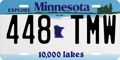 MN license plate 448TMW