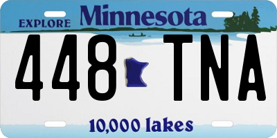 MN license plate 448TNA