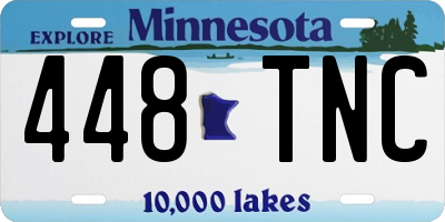 MN license plate 448TNC