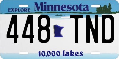 MN license plate 448TND
