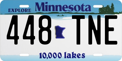 MN license plate 448TNE