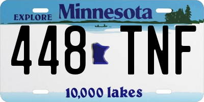 MN license plate 448TNF