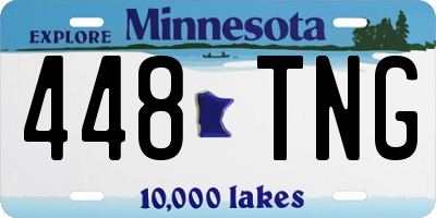 MN license plate 448TNG