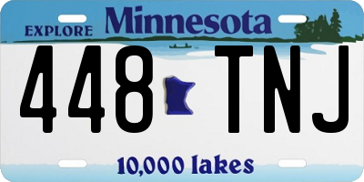 MN license plate 448TNJ