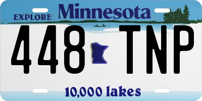 MN license plate 448TNP