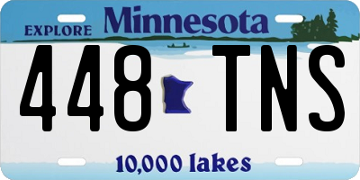 MN license plate 448TNS