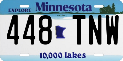 MN license plate 448TNW