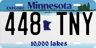 MN license plate 448TNY