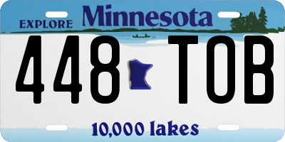 MN license plate 448TOB