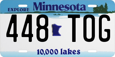 MN license plate 448TOG