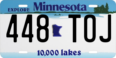 MN license plate 448TOJ