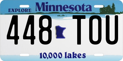 MN license plate 448TOU