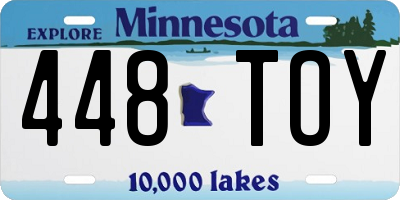 MN license plate 448TOY