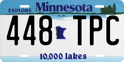 MN license plate 448TPC