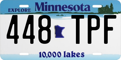 MN license plate 448TPF