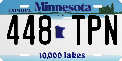 MN license plate 448TPN