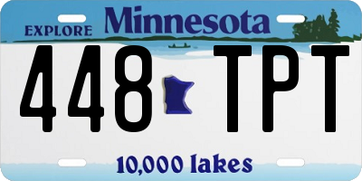 MN license plate 448TPT