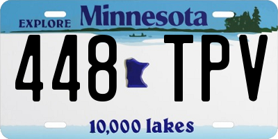 MN license plate 448TPV