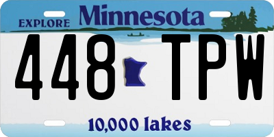 MN license plate 448TPW
