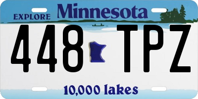 MN license plate 448TPZ
