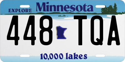 MN license plate 448TQA